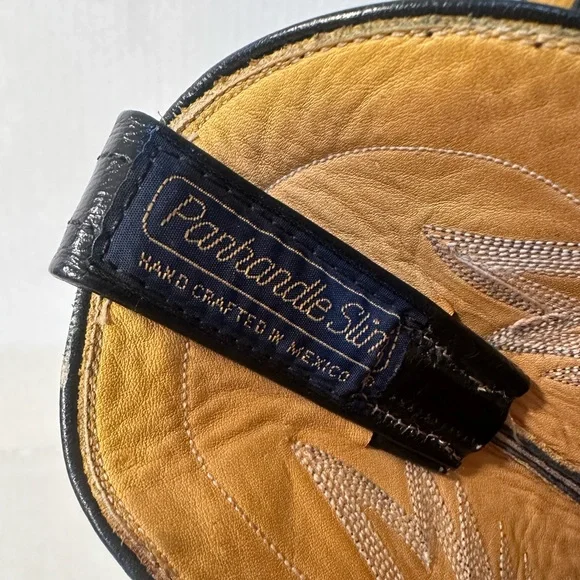 ❗️ Women’s Western Cowboy Cowgirl Black Leather Snakeskin Boots Size 6 Panhandle - Picture 13 of 14